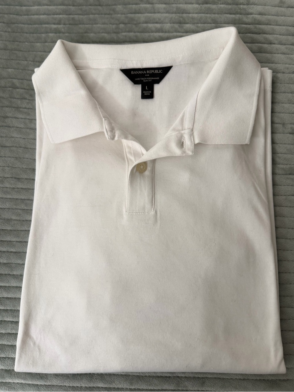 Banana Republic Men's Ivory Polo Shirt